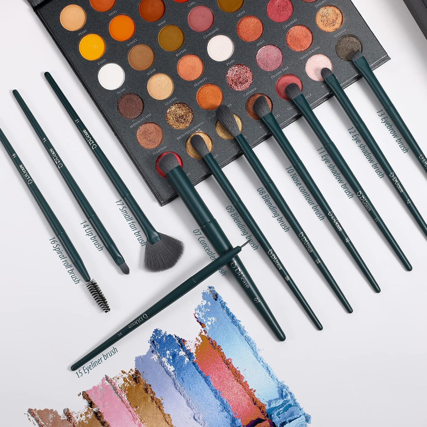 19Pcs Makeup Brush Set | with Cleaning Mat Makeup Sponge 17Pcs Makeup Brushes for Foundation,Powder, Contour, Bronzer, Concealer, Eyeshadow