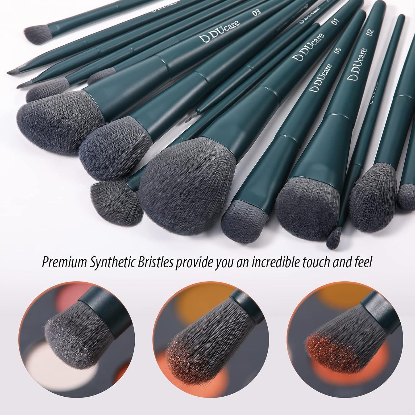 19Pcs Makeup Brush Set | with Cleaning Mat Makeup Sponge 17Pcs Makeup Brushes for Foundation,Powder, Contour, Bronzer, Concealer, Eyeshadow